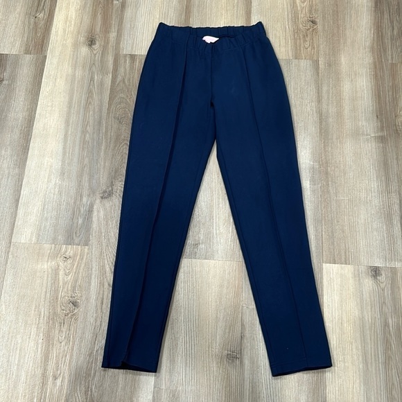Lilly Pulitzer Midnight Navy Blue Pull On Travel Ankle Stretchy Pants Medium - Picture 3 of 8